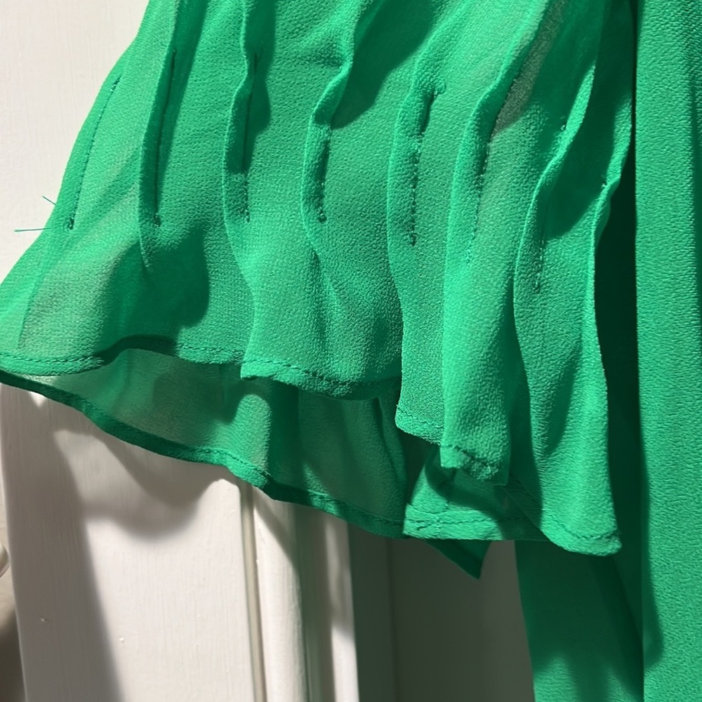 Dkny Pleated Shift Dress (Solid Green) - image 3